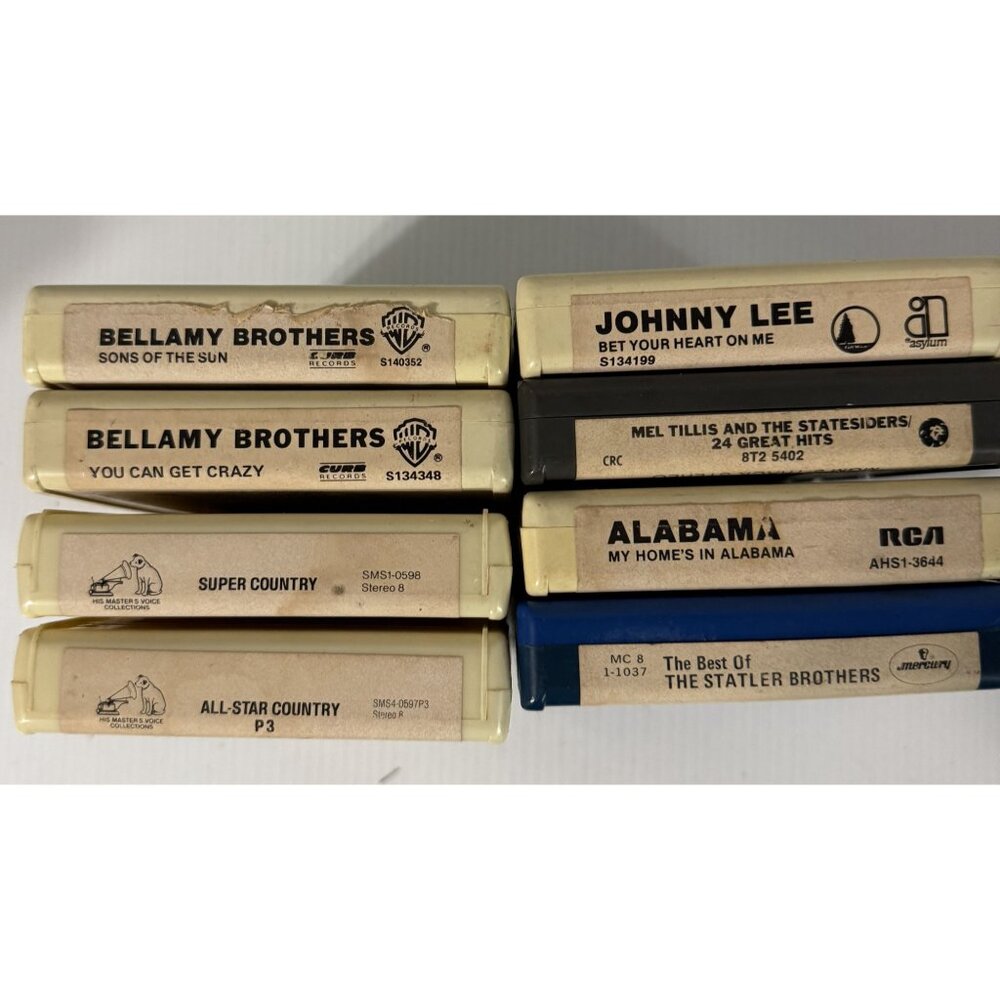 Lot Of 8 Vintage 8-Track Country Music Tapes By Various Artists - UNTESTED - Picture 3 of 4